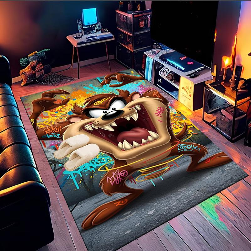 Tazmanian Devil's Fury Area Rug Suitable for Indoor And Outdoor,Carpets for Kitchens, Homes, Offices, Living Rooms,Home Decor,Christmas Gift