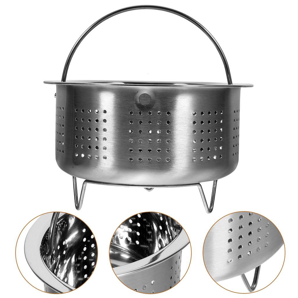 Stainless Steel Rice Steamer Strainer Metal Basket Cooker Cooking Utensils Travel
