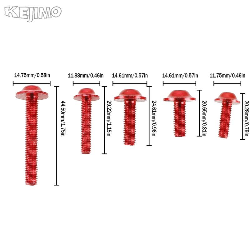 For Kawasaki NINJA 250R 300 ER6 650 ZX6 ZX7 ZX9 ZX10 ZX12 ZX14 Z1000 Z900 Z800 Z750 Z650 Fairing Bolts Fastener Clip Screw Kit