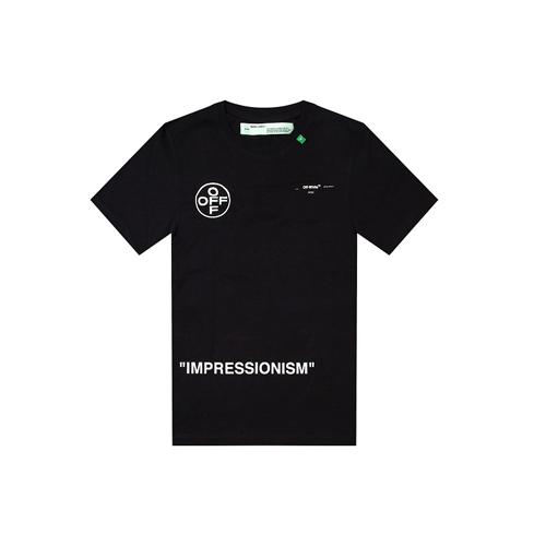 OFF WHITE SS19 T Shirts Mens Crew Neck Moderate Straight Fit OMAA027R191850151028