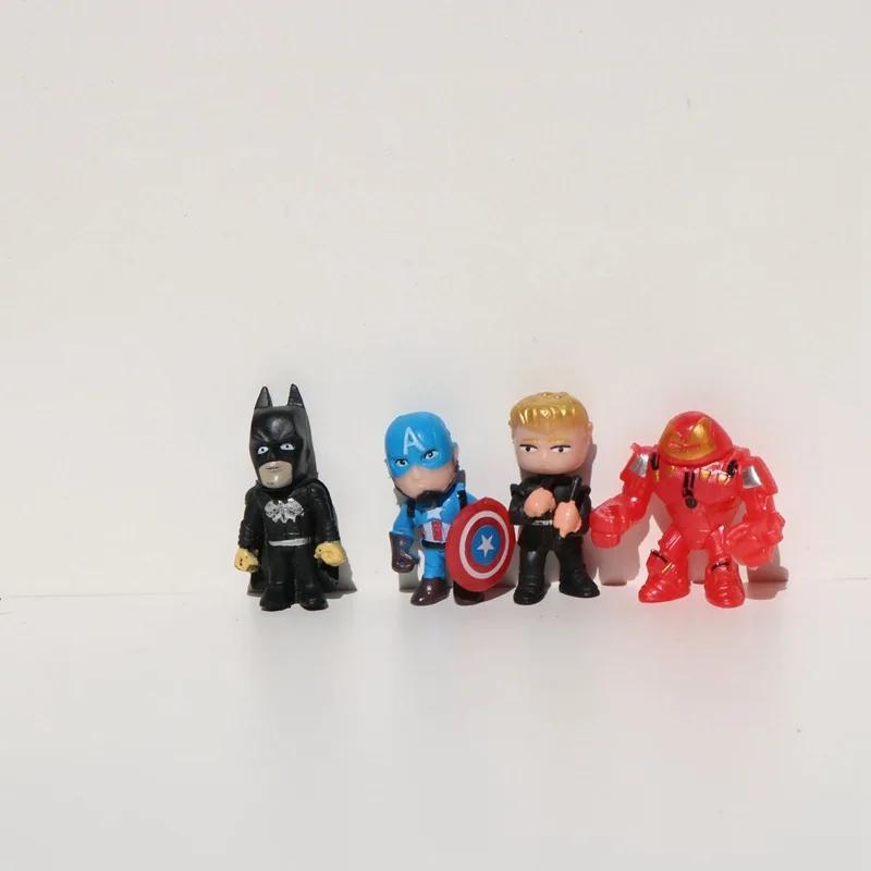 New 12 Pcs New Q Avengers Mini Figures Hulk Thor Spider Man Action Figure Toys Superhero Model Toys For Children Christmas Gifts