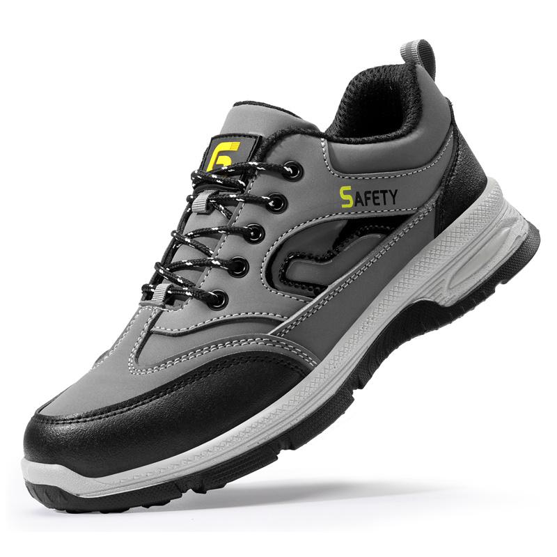 Neue Mode Sommer Arbeitssicherheitsschuhe Sneaker Anti-Quetsch Anti-Durchstich Weich Rutschfest Verschleißfest Herrenstiefel Schuhe