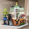 Corner Hotel Mini Street View Micro Building Blocks Restaurant Shop Model Bricks DIY Children Educational Xmas Gift
