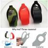 Silicone Water Bottle Belt Holder Hook Clip Outdoor Quickdraw Carabiner Hanger Camping Hiking Safety Clasp Buckle Band EDC Tool 4