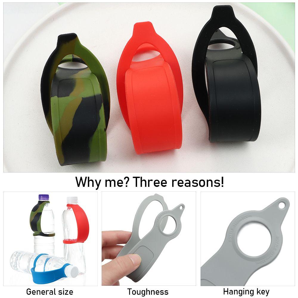 Silicone Water Bottle Belt Holder Hook Clip Outdoor Quickdraw Carabiner Hanger Camping Hiking Safety Clasp Buckle Band EDC Tool 4