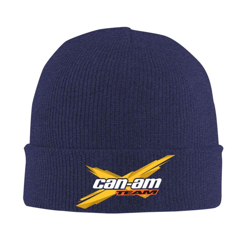 Custom BRP Can Am Logo Print Beanie Hat Adults Knitted Hat Soft Warm Skullies Beanies Cap Autumn Winter Outdoor Bonnet Hats