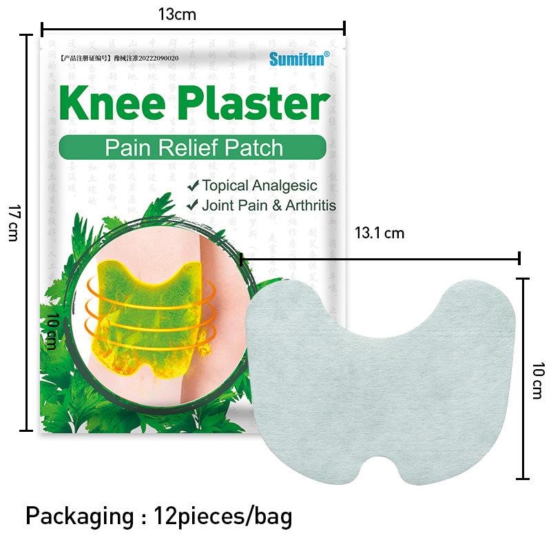 

12pcs/bag Wormwood Knee Plaster Pain Relief Patches Chinese Herbal Medical Plaster Muscle Joint Stickers