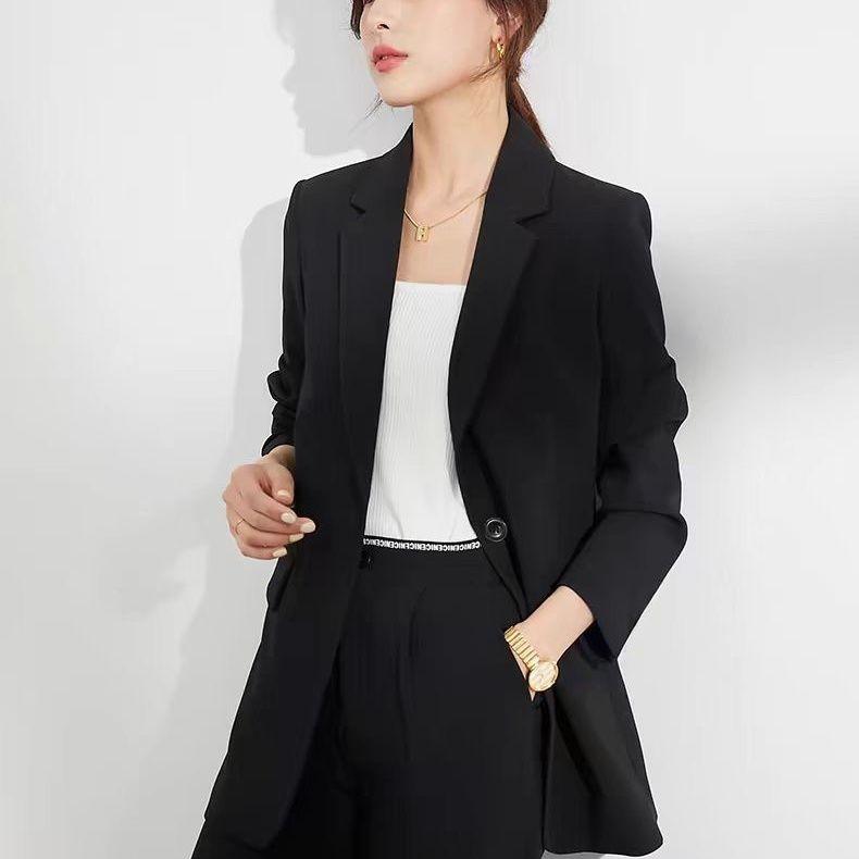 Elegant Grey Women Suit Set Professional Blazer Skirt Formal Business Outfit Interview Office Wear Petite