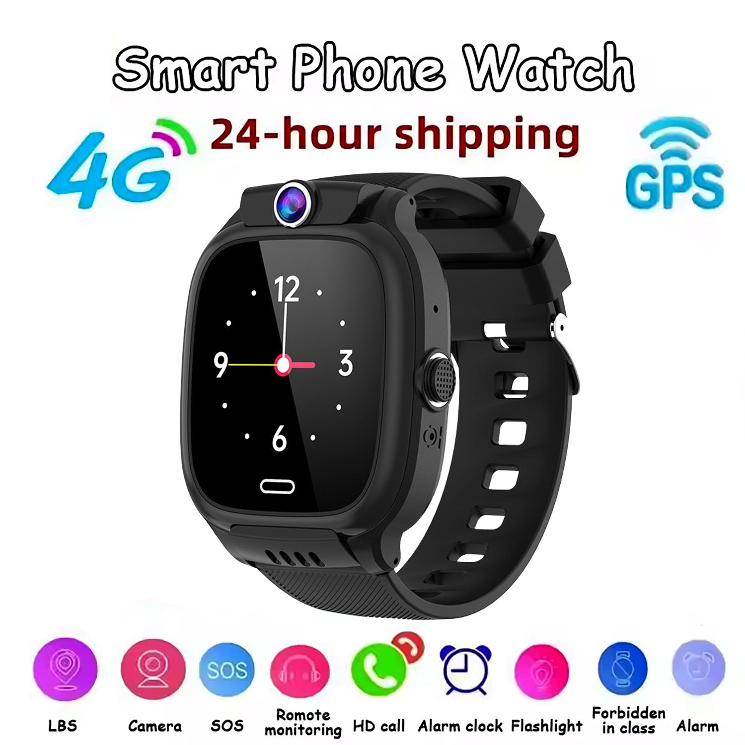 

2025 Children 1.44 Inch Video Call Smart Watch SOS Kids WIFI Location Phone Watches Waterproof Calculator Student 4G Smart watch Smartwatch чорний