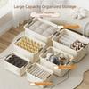Durable Plastic Storage Basket Hollow-out Design Stackable Desktop Storage Basket Multi-purpose Storage Rack Kitchen