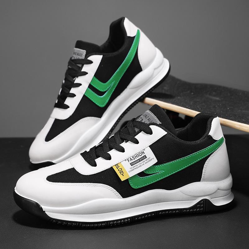 New Spring Men's Shoes Breathable Lightweight Thick-soled Color-blocking Casual Shoes for Young Outdoor Trendy Sports Shoes for Men