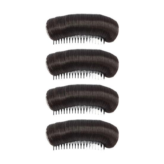 4 ks Drdol do vlasů Neviditelná načechraná podložka do vlasů Černá Hnědá Spona na vlasy Hřeben pro objem vlasů Base Nástavec na úpravu účesu Nástroj pro ženy Vlasové doplňky