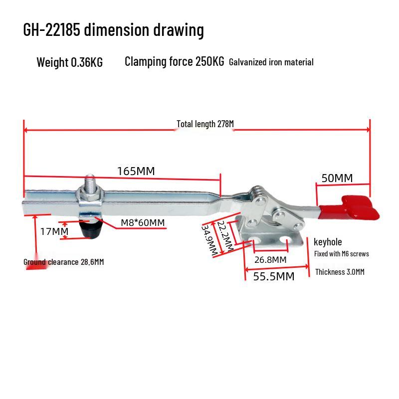 Quick Clamp GH201: Stainless Steel 201A Pliers, 201B Collet, 201C Fixture, 225D Toggle Clamp
