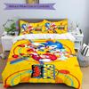 Sonic Dinos Adventure Printed 3pcs Bedding Set Soft Microfiber 1 Duvet Cover And 2 Pillowcases Home Bedroom Decor Xmas Gift Ek134