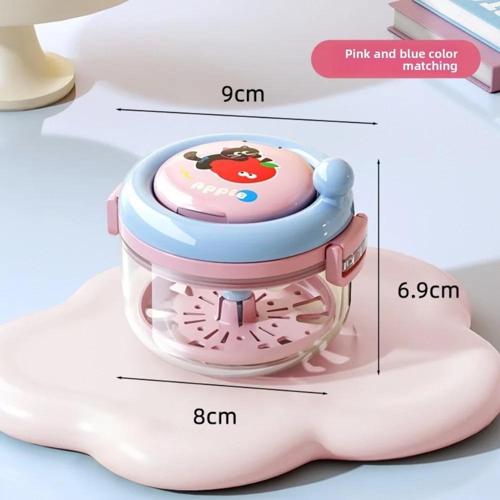 

New High Quality Portable Invisible Braces Storage Case Teeth Care Double Seal Denture Bath Box Manual Centrifugal Cleaning рожевий