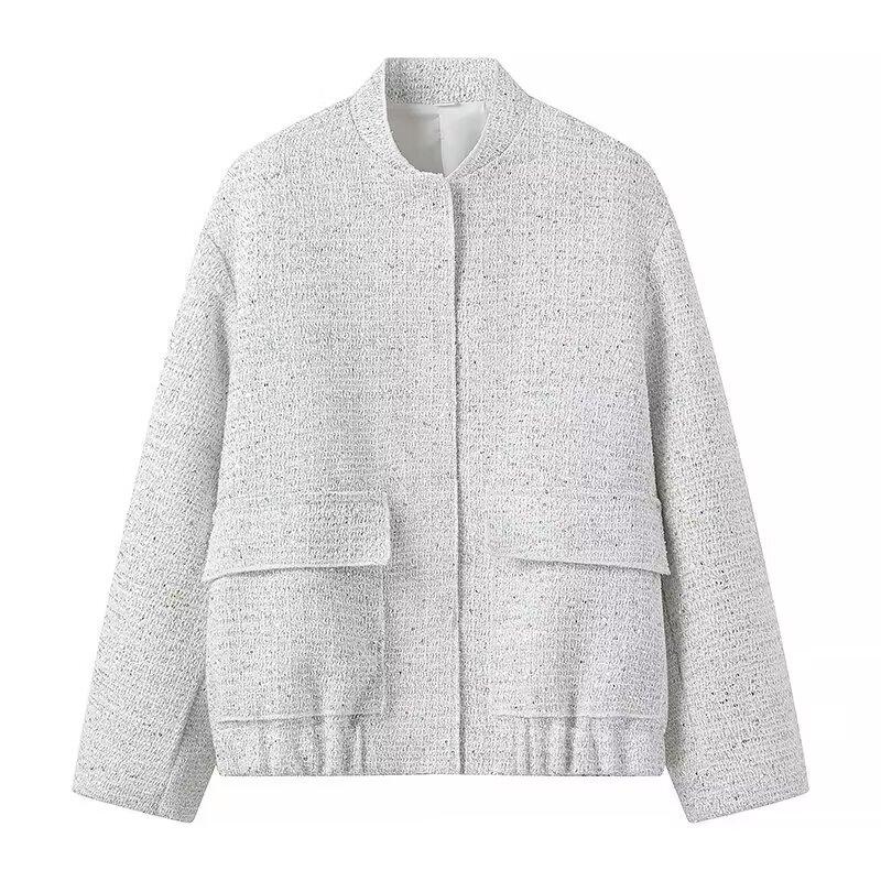 High Street Women's Coat Fashion Turn Down Collar Long Sleeve Single-Breasted Female Coats Autumn Winter Lady Outwear