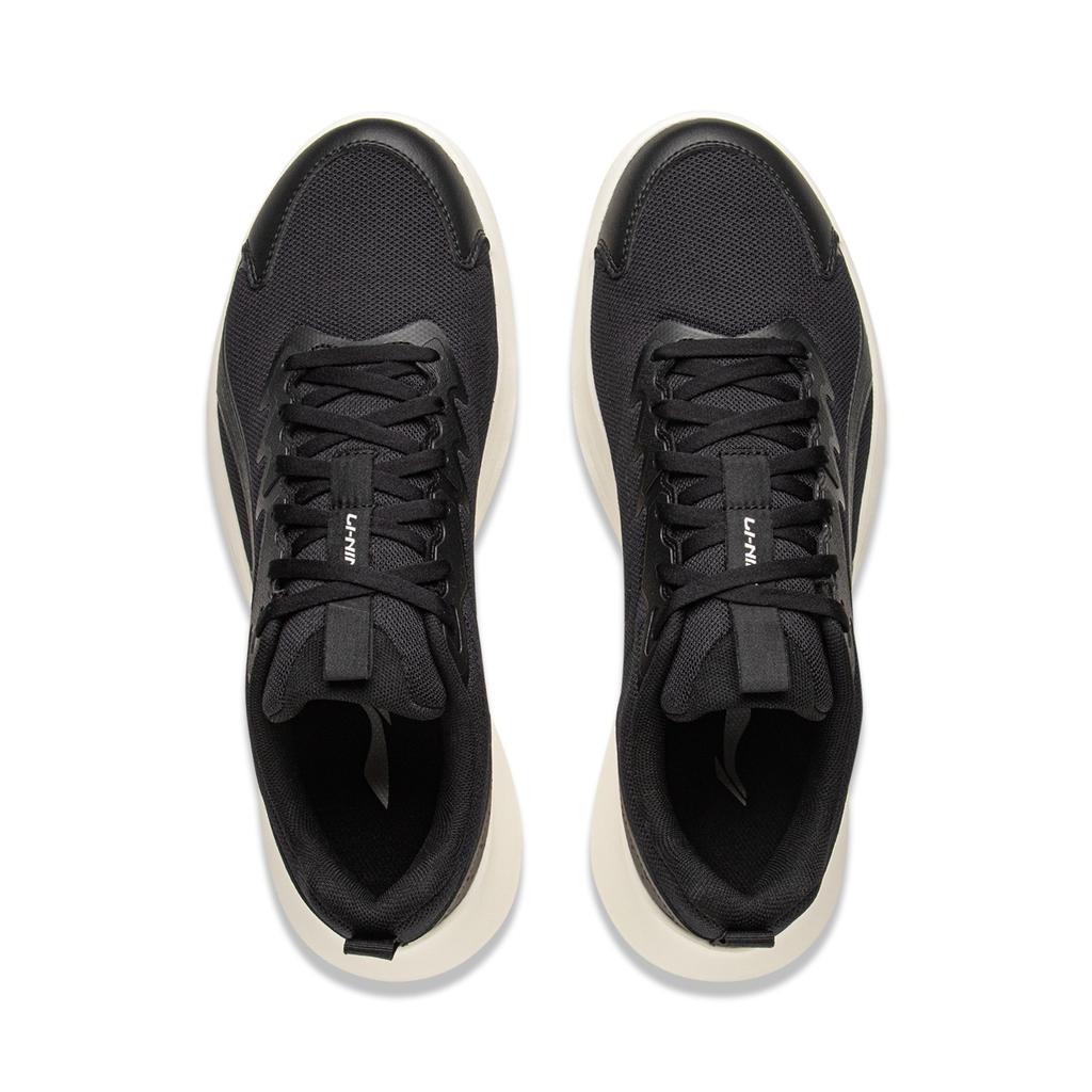 Li Ning Light Feather FW Cushioning Slip Resistant Abrasion Resistant Breathable Low Top Running Shoes Men's Black ARSV133-4