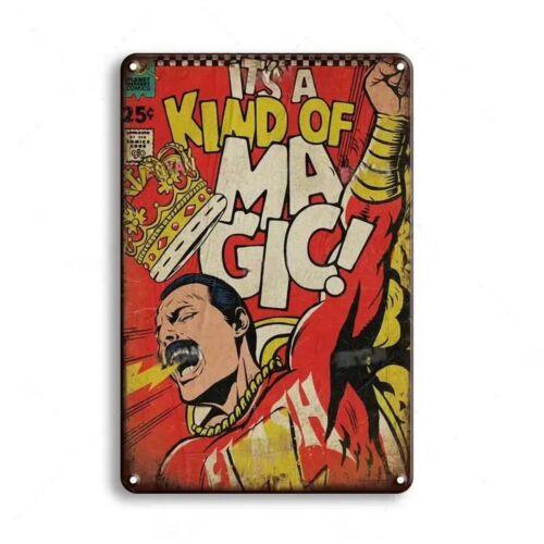 Itaposs a kind of magic Queen Tin Sign 70s Pop Wall Art 20x30cm（7.8x11.8inch）