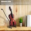 4pcs Wooden Wooden Miniature Cello With Stand Mini Musical Instrument  Office Decor