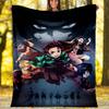 Demon Slayer Theme Printed Blanket - Perfect for Couch, Bed, Travel & Outdoor Use | Machine Washable, Cozy & Durable.