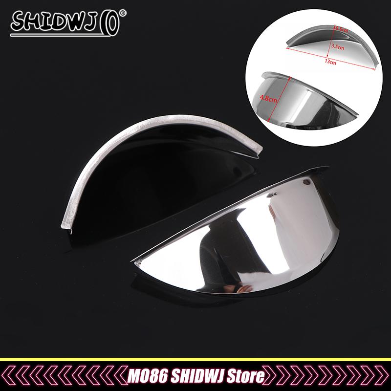 Universal Chrome Metal Scooter Headlight Rainproof Cover 5.75"/7"For Cafe Racer Motorcycle Front Lamp Visor