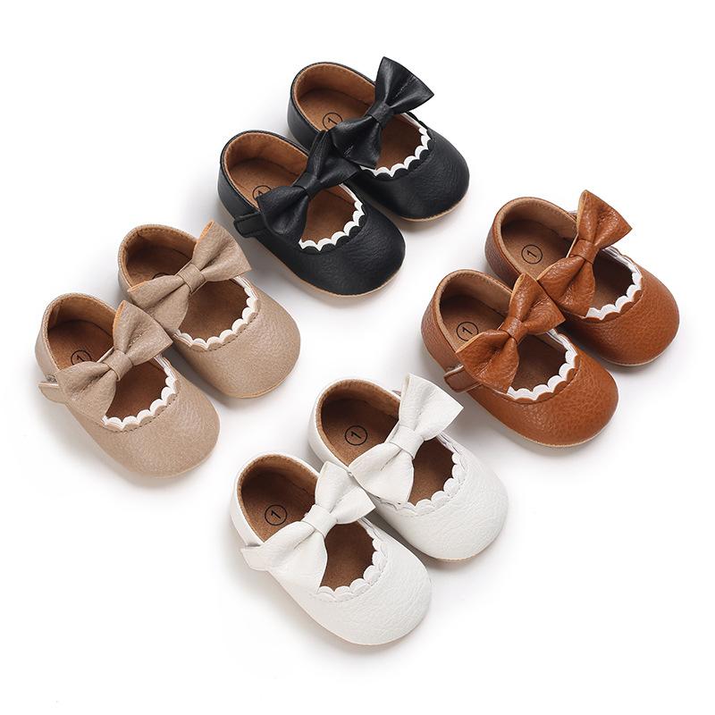 Spring and Autumn 0-1 Year Old Baby Toddler Shoes Soft Bottom Breathable Baby Shoes Half Rubber Sole All-match Princess Shoes