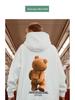 Sweat à capuche avec ours pour homme grande taille - Style américain tendance, Velours Coupe ample, Tailles jusqu'à 8XL