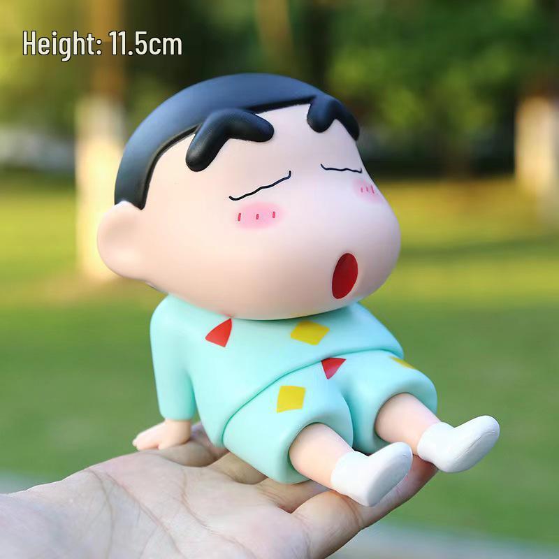 Crayon Shin-chan Desktop Phone Holder Figure - Cartoon Ornament Gift for Lazy Person or Live Streaming