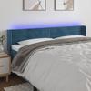 VidaXL LED Headboard Bedroom Furniture Double Bed Accessory Head of Bed Frame Interior Dark Blue 3123434