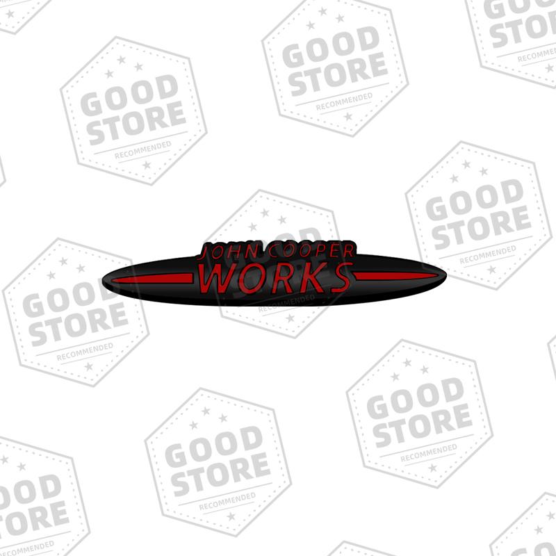 BFZ1 Metal Car Body John Cooper Works Badge 3D Front Grill Emblem Rear Trunk Sticker For Mini Cooper S R55 R56 R60 R61 Auto Accessory