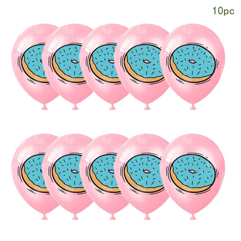 12Inch Pink Donuts Balloon Girls Candy Dessert Birthday Latex Balloons Kids Happy Doughnut Theme Birthday Party Decorative Balon