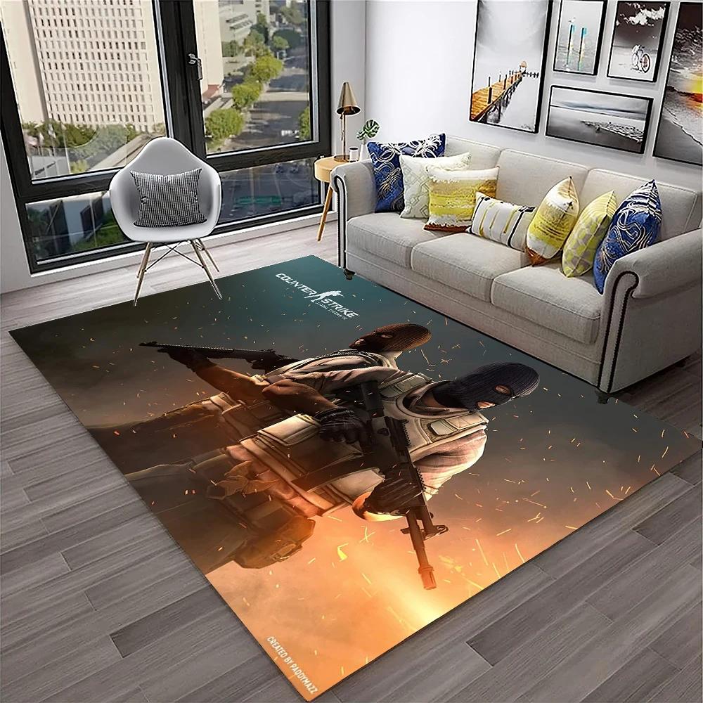 CS GO,Counter Strike Game Gamer 3D Carpet Rug for Home Living Room Bedroom Sofa Doormat Decor,kids Area Rug Non-slip Floor Mat