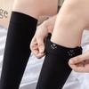 Black and White Cat Paw Over-the-Knee Non-Slip Women's High Socks for Spring and Summer