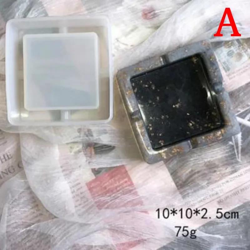 New Silicone Mold Ashtray Resin Mold Heart Square Mold For DIY Resin UV Crystal Epoxy Crafts Crystal Ashtray Home Decoration