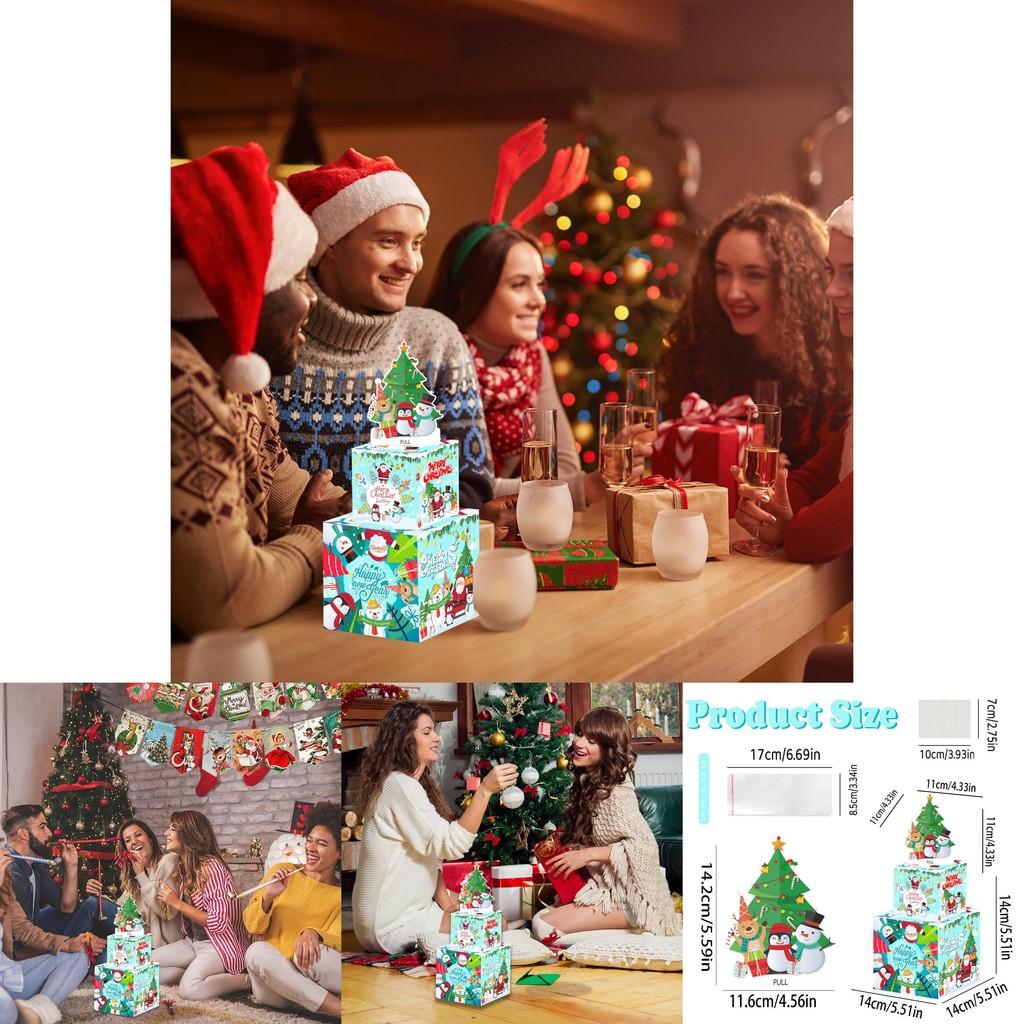 Weihnachtsgeschenkbox aus Kartonmaterial für Feiertags-Partydeko und Überraschungen