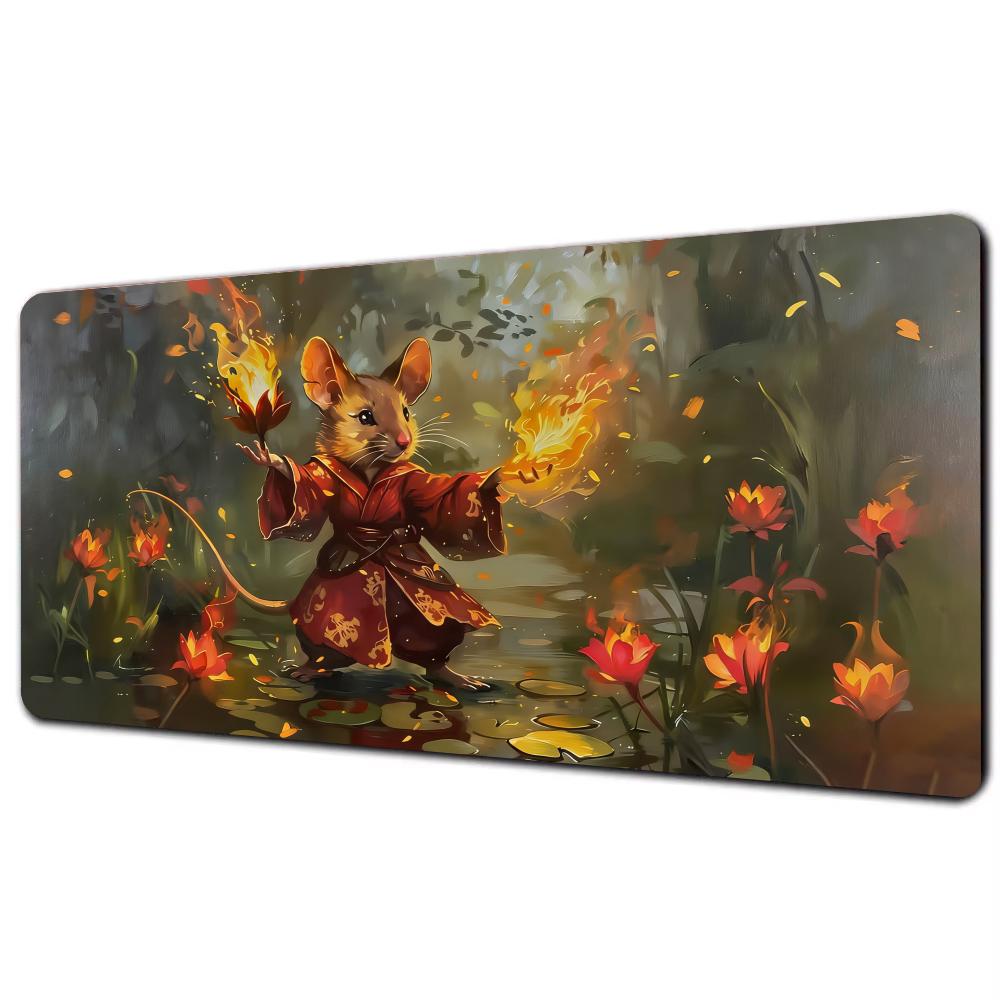 Gatto dei cartoni animati Mouse Pad PC Gamer Accessori per Computer Mousepad Gaming Tappeto per Laptop e Tastiera Tappeto Grande per Scrivania tappeto