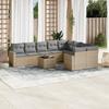 VidaXL Garden Lounge Set with Cushions 10 Pcs, Patio Sofas, Patio Furniture Set, Outdoor Furniture, Beige 3251786