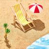 Multicolors Foldable Beach Chair Model Wooden Summer Vacation Beach Chair  For OB11 Doll
