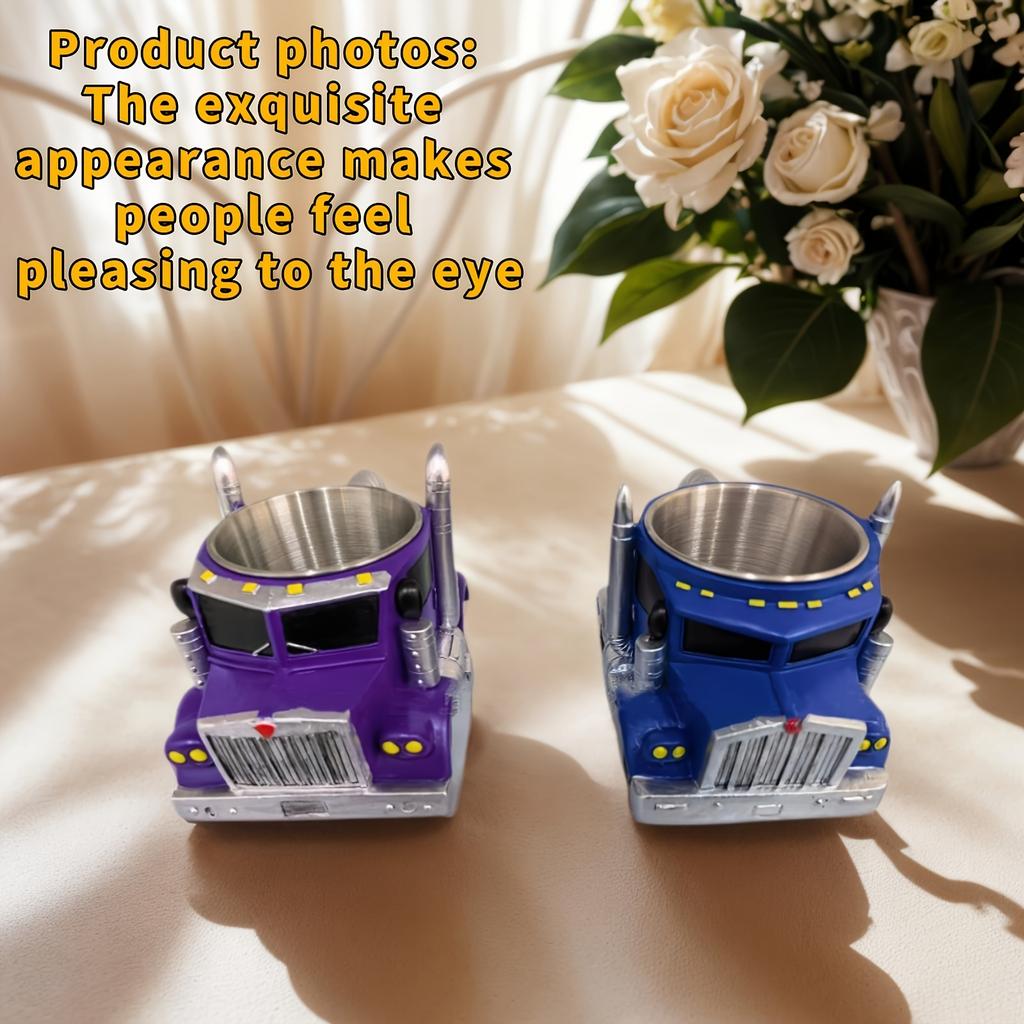 Halloween-2025-Latest Hot-selling Fun Truck Coffee Cup Handmade Durable Semi-trailer Shape Suitable for Men And Women Truck Driver Gifts