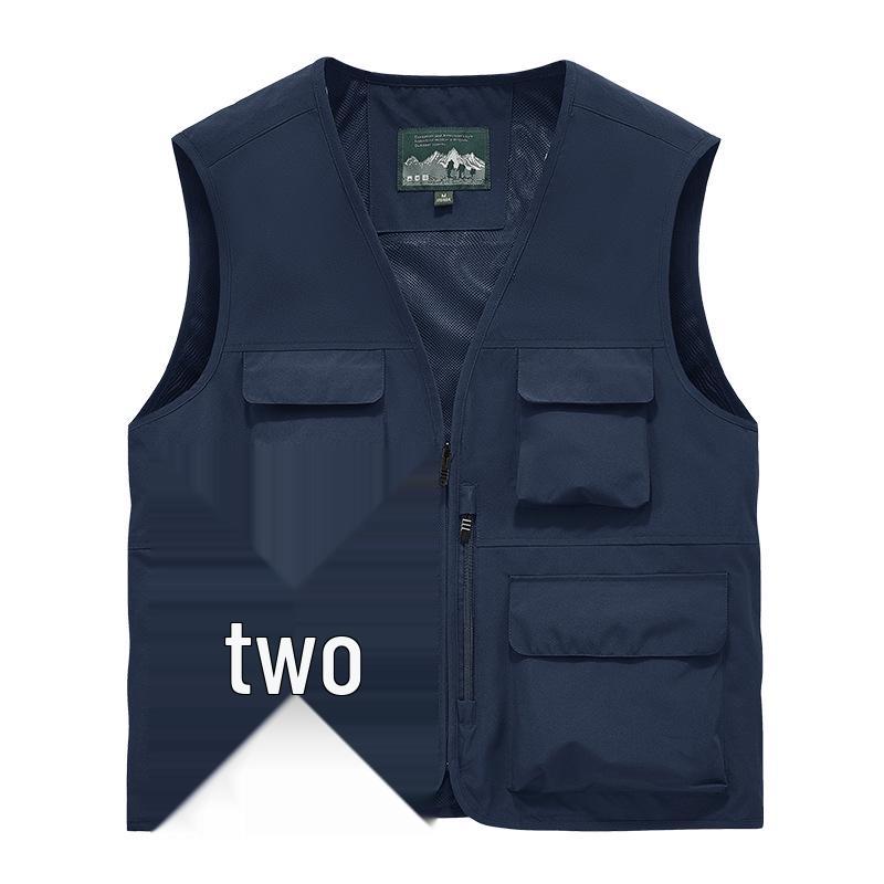 Wasserdichte Weste für Herren mit mehreren Taschen, schnelltrocknend, für Outdoor-Aktivitäten wie Fotografie, Angeln und Bergsteigen