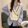 Sweater Vest for Women V Neck Sleeveless Top Pullover Knitwear Top Loose Fit Women Clothing