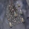 Pearl Inlay Pink Butterfly 3D Relief Nail Stickers DIY Manicure White Flower with Rehinstone Self Adhesive Decal Charm