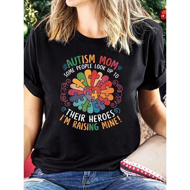 

Printed pattern T-shirt, short-sleeved round-neck casual blouse, summer women s clothing S чёрный