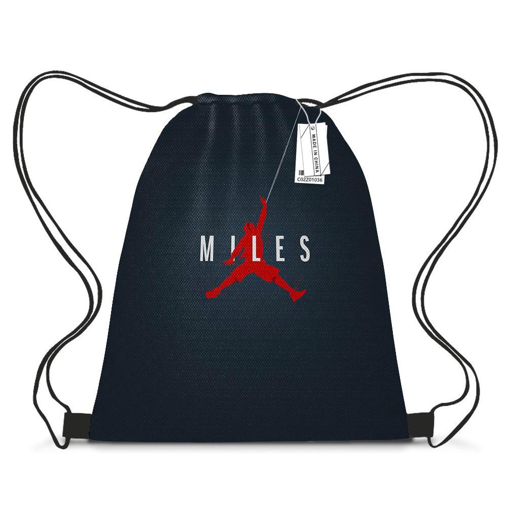 Bundle Pocket Casual Bag Spider-Man Shoulder Cartoon Student Print Drawstring Backpack Storage Bag