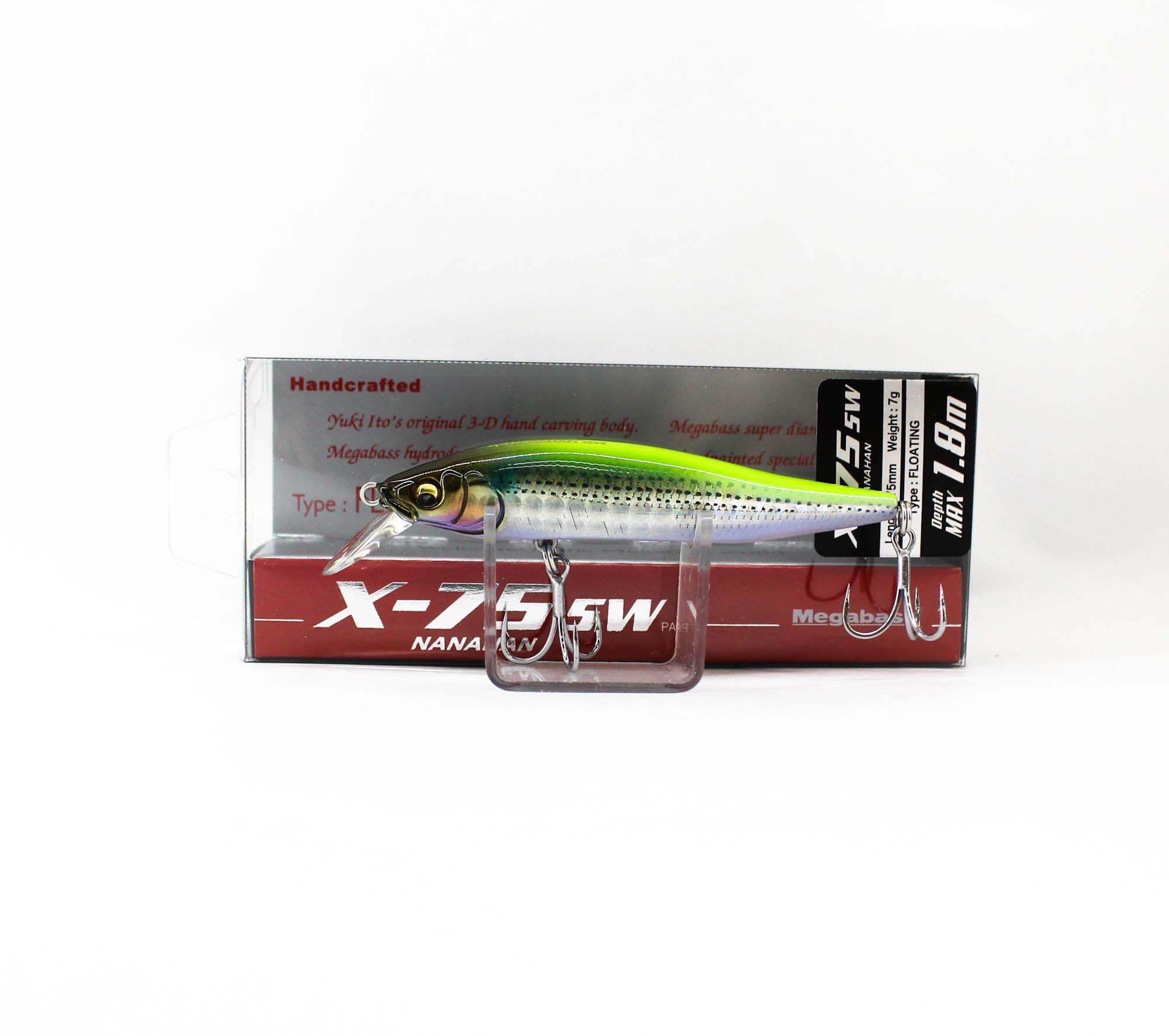 

Megabass X-Nanahan SW 75 мм 1/4 унции Плавающий воблер GG Chart Back Bora (3579)
