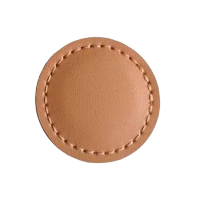 Flat Golf Ball Position Marker With Strong Magnetic Artificial Leather Round Golf Ball Marker Golfers Gift 4cm Size