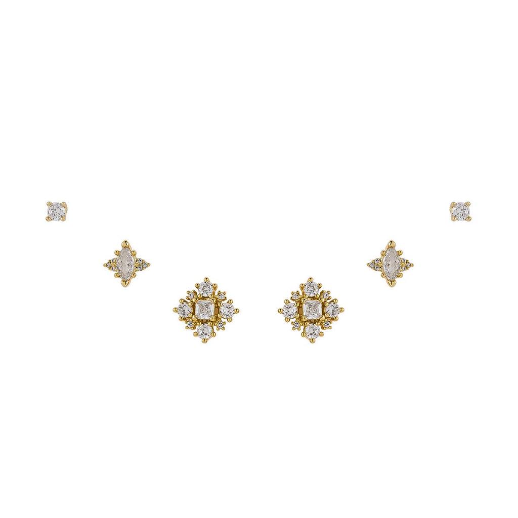 Korean Flower Earrings: S925 Silver, Diamond-Studded, Light Luxury Studs