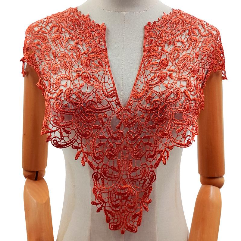 Water-Soluble Lace Collar, Polyester Silk Embroidered Corsage, Three-Dimensional Hollow Collar, Fake Collar, Front Collar And Back Collar Shawl.
