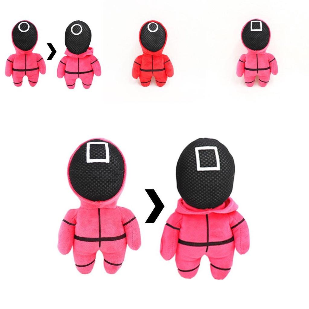 Red Squid Game Guard Worker Staff Plush Toys Front Man 001 456 218 Stuffed Doll