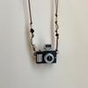 Flash Light Small Camera Necklaces Punk Vintage Sweater Chain  For Men and Women